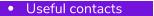 Useful contacts